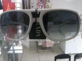 Oculos prada branco e marrom oncinha