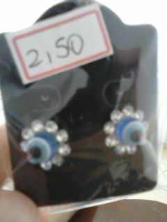 Brinco olho grego com strass