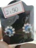 Brinco olho grego com strass