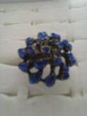 Anel diversos com strass azul