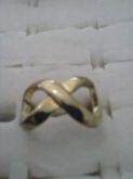 Anel infinito dourado e prateado